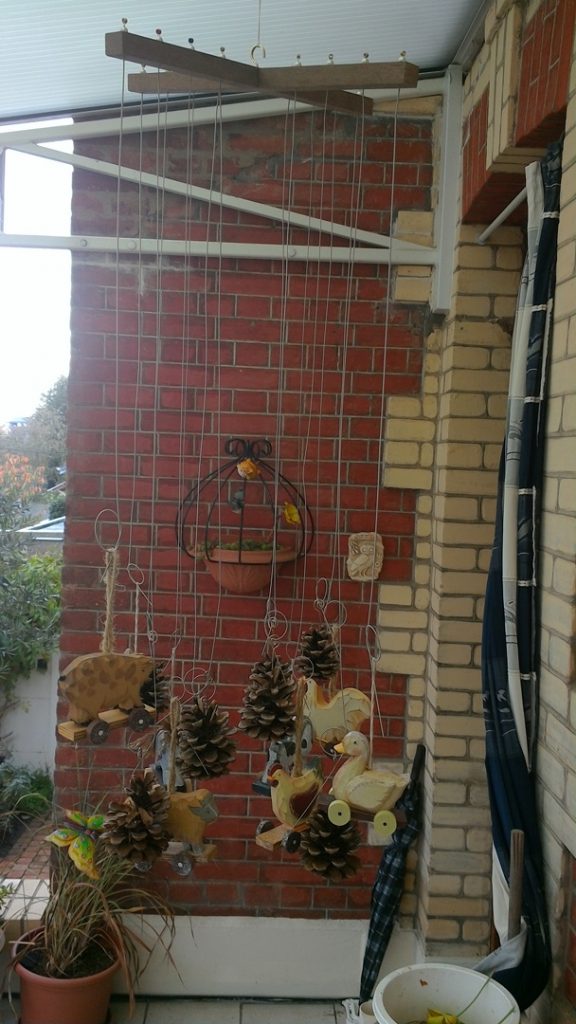 Mobile bébé créé avec des cordes recyclées